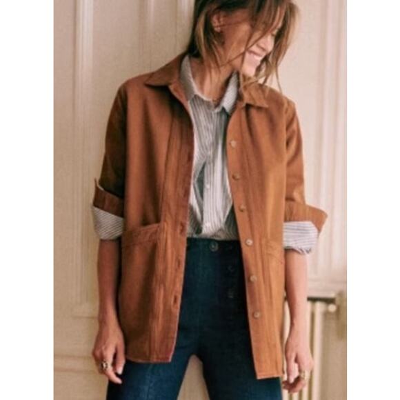Sezane Jackets & Blazers - Sezane Will Brown Jacket in Denim Brown Women’s Sz. M